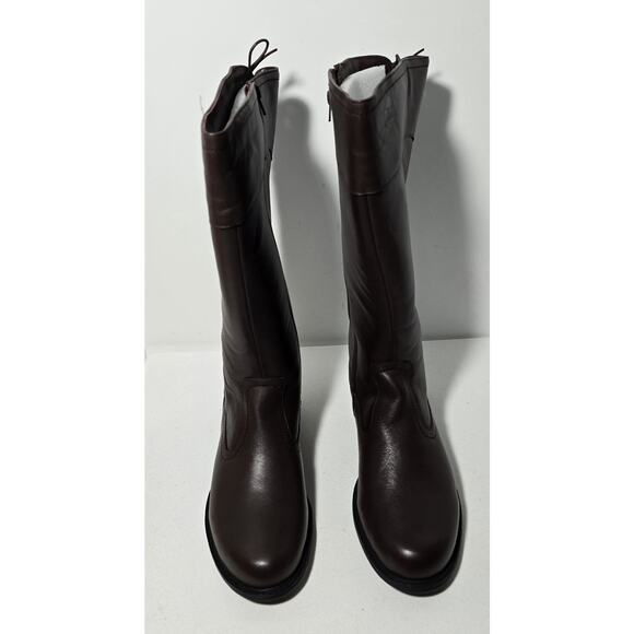 David Tate Women's Vermont Boots 13 W Brown Soft Leather Lace-Up Wide Calf NEW - Picture 2 of 10